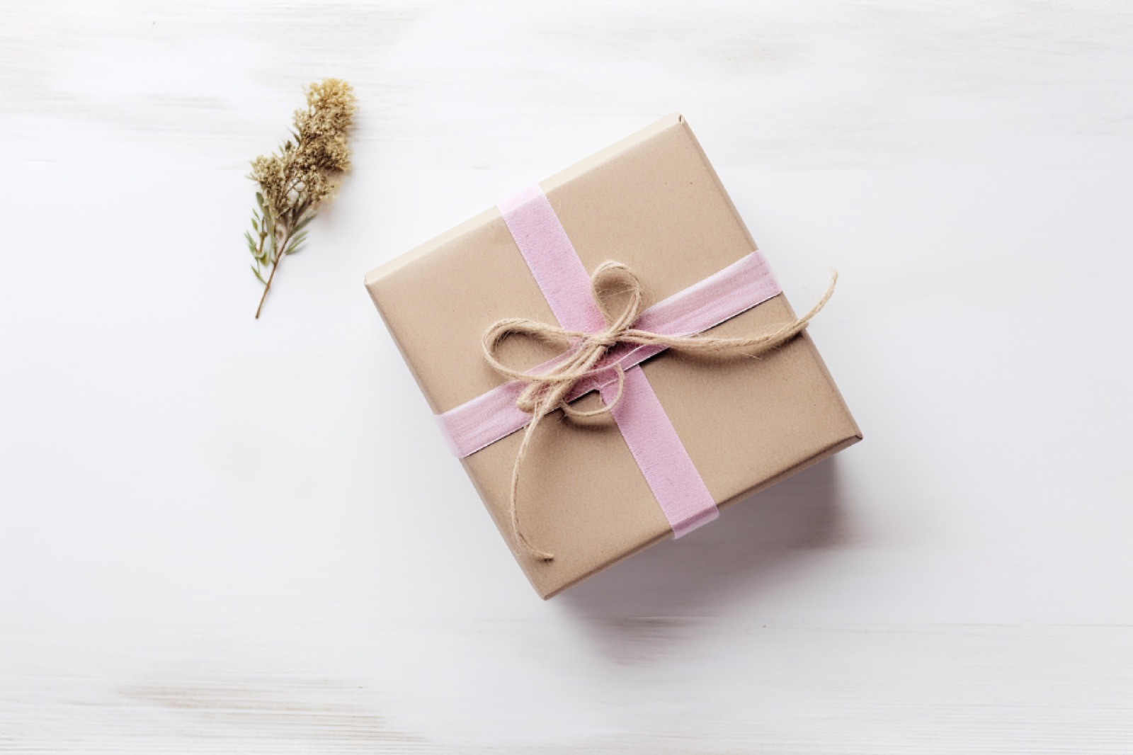 A wrapped gift box